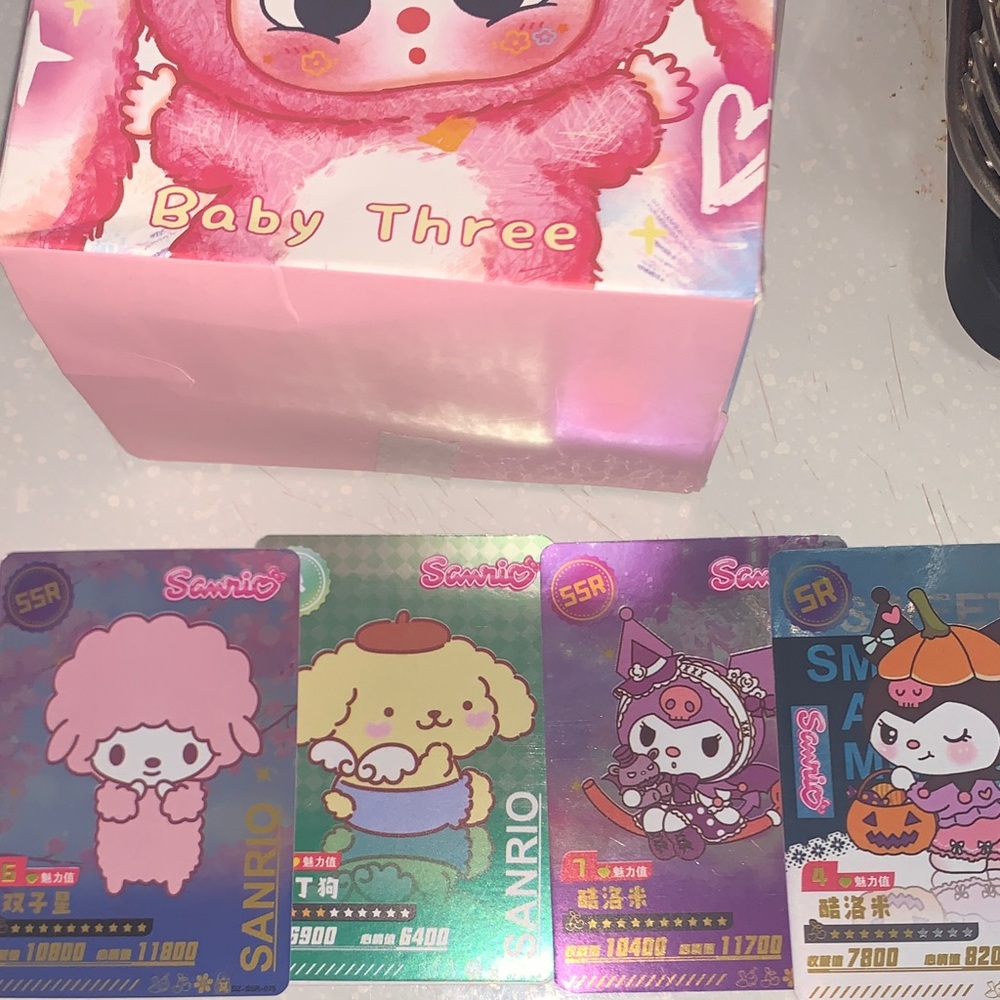 Sanrio Pink 'Baby Three' Character Box with 4 cards - Picture 8 of 8